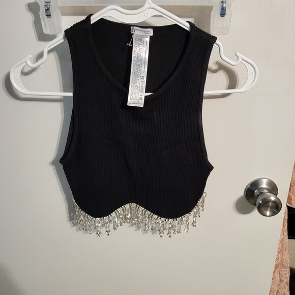 Zara Tops - NWOT Zara Rhinestone Women's Top SZ XS/S